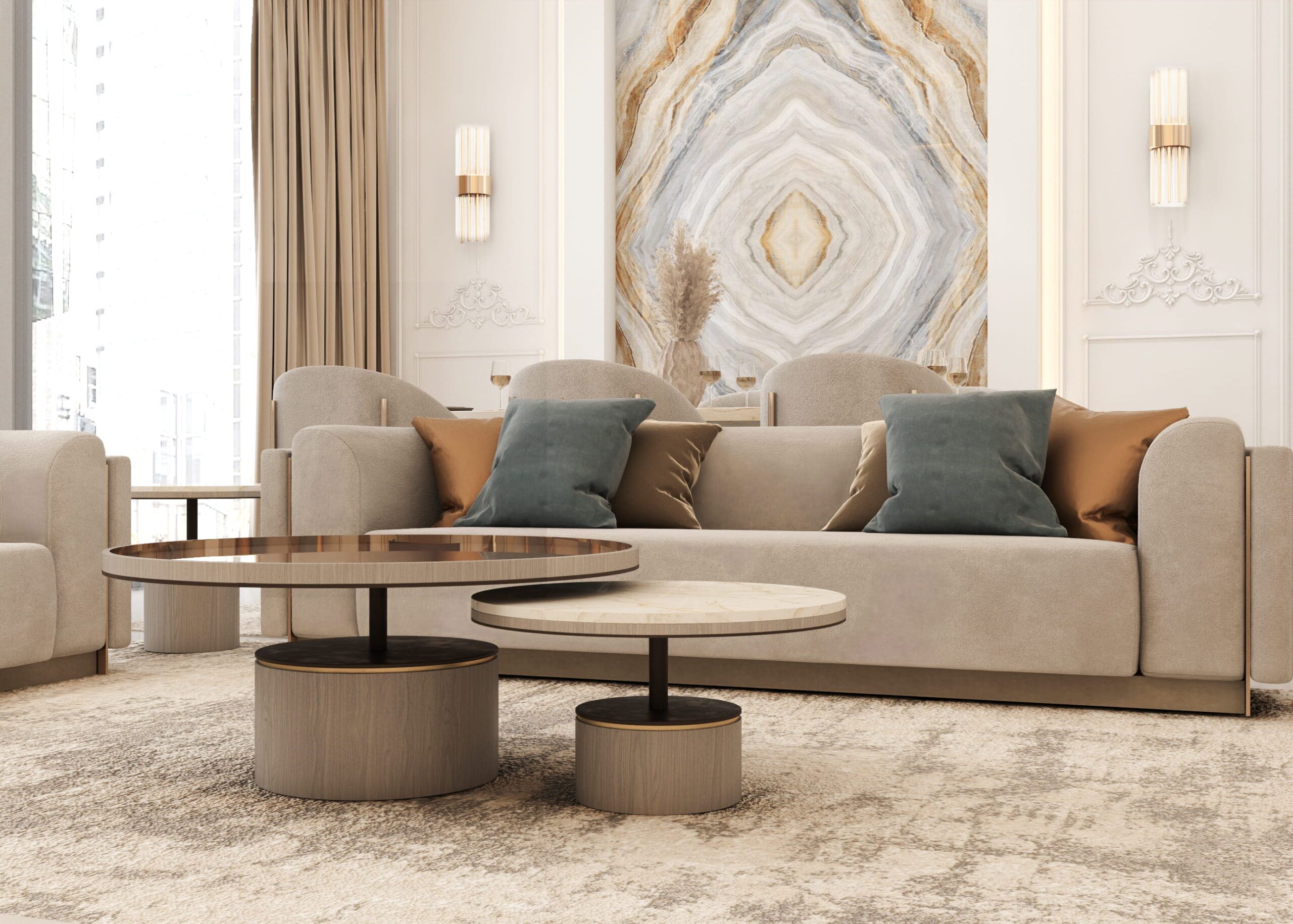 Luxury apartment interior design Dar es Salaam Tanzania by Spazio — high floor city view