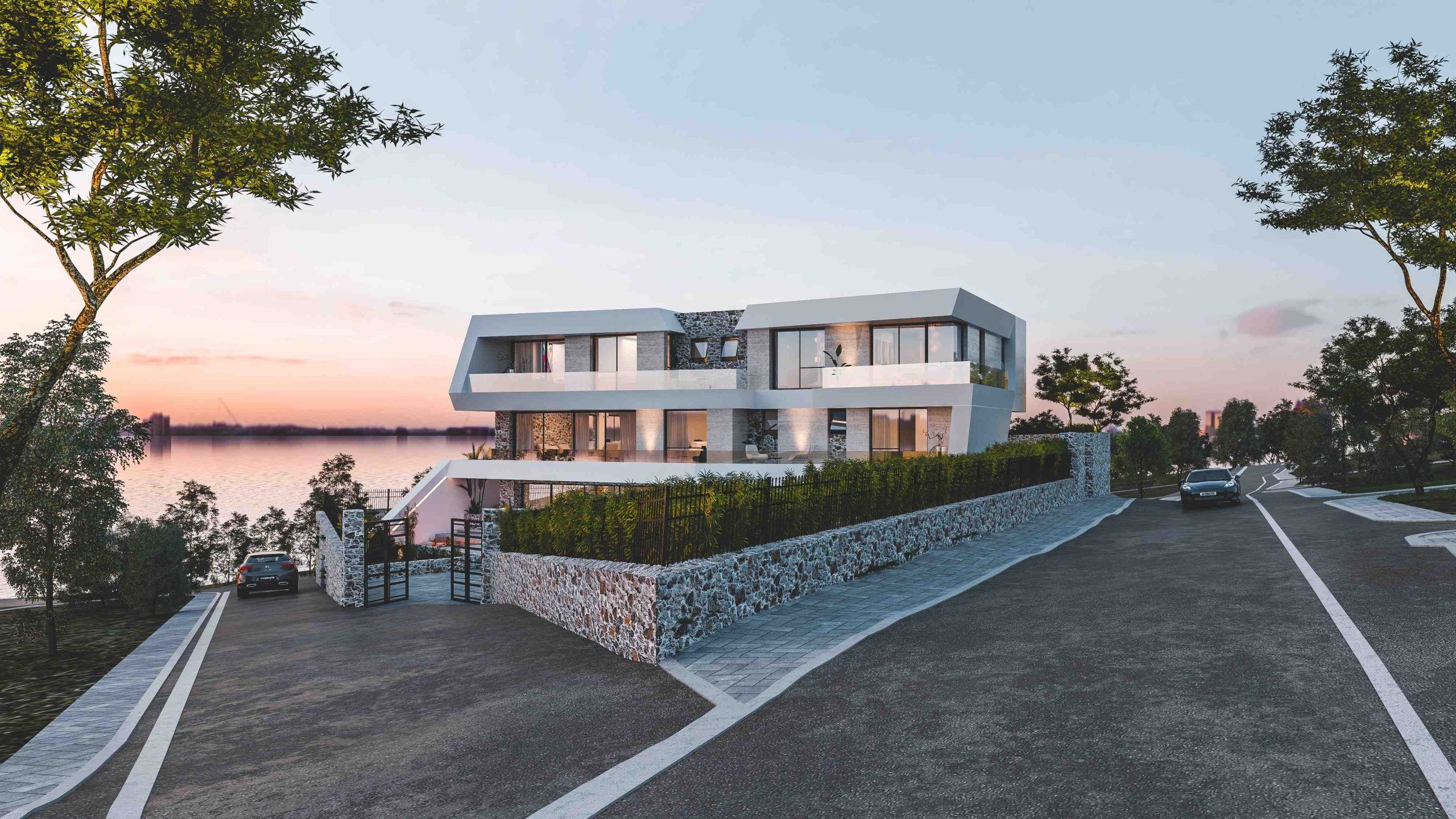 Modern exterior house design Dubai by Spazio — luxury villa facade and architecture