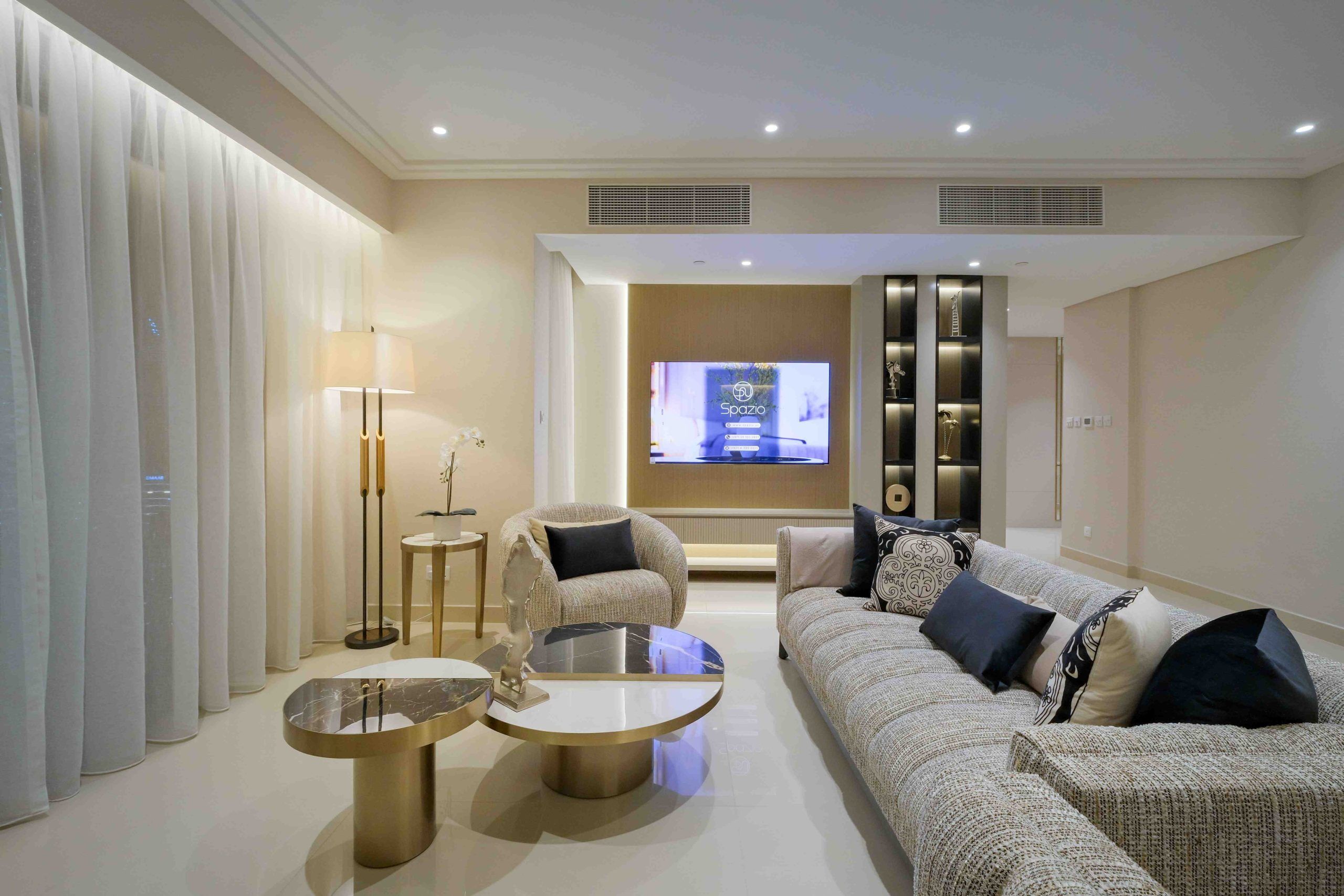 Apartment interior fit-out in Dubai by Spazio — modern living room design